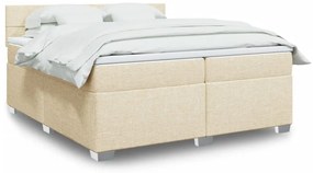 ΚΡΕΒΑΤΙ BOXSPRING ΜΕ ΣΤΡΩΜΑ ΚΡΕΜ 200X200 ΕΚ. ΥΦΑΣΜΑΤΙΝΟ 3286000