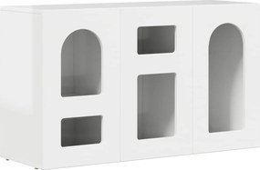 VidaXL Πλαϊνό γραφείο ELST Υψηλής γυαλάδας λευκό 100 x 35 x 59 εκ