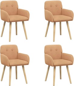 vidaXL Καρέκλες φαγητού 4 pcs Μπουκλέ Μπεζ 59 x 57 x 85 εκ.