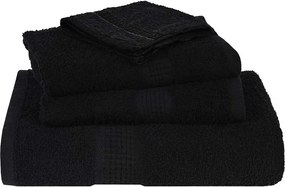 vidaXL Σετ Πετσετών 6 Τεμαχίων FROGN Μαύρο 360 γρ./μ²