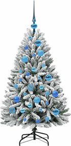 vidaXL Τεχνητό Χριστουγεννιάτικο Δέντρο Πράσινο και Λευκό 120 cm