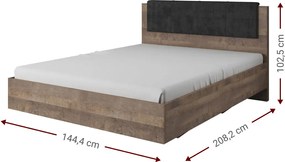 Κρεβάτι Glasgow - 140x200 - 144.40Χ208.20Χ102.50cm