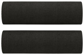 Μαξιλάρια Διακοσμητικά 2 τεμ. Μαύρα Ø15 x 50 εκ. Υφασμάτινα - Μαύρο