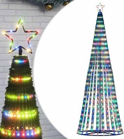 vidaXL Χριστουγεννιάτικο δέντρο LED 475 LED πολύχρωμο 247 cm