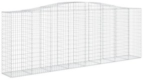 vidaXL Συρματοκιβώτια Τοξωτά 9 τεμ. 400x50x140/160 εκ. Γαλβαν. Ατσάλι