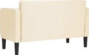 vidaXL Καναπές Loveseat Κρεμ 109 εκ. ύφασμα Corduroy