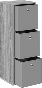 vidaXL Πλαϊνό γραφείο Γκρι Sonoma 35 x 32 x 99,5 εκ