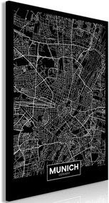 Πίνακας - Dark Map of Munich (1 Part) Vertical - 40x60