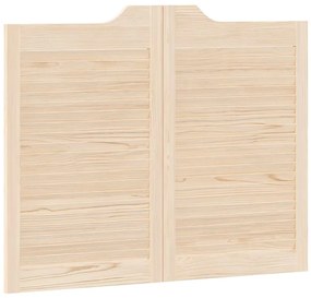 SWING DOORS LOUVRED DESIGN 1-PAIR 80X100 CM ΜΑΣΙΦ ΞΥΛΟ ΠΕΥΚΟ 4107130