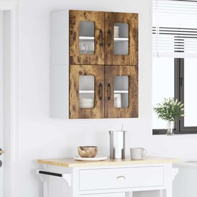vidaXL Πάνελ πλυντηρίου πιάτων Kalmar 2 pcs Καπνιστό Δρύς