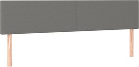 vidaXL Κεφαλάρια Σκ. Γκρι 180x5x78/88 εκ. Ύφασμα