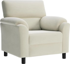 vidaXL Καναπές Κρεμ 94 x 85 x 93 εκ Βελούδο