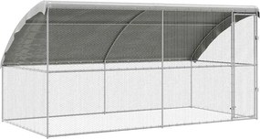 vidaXL Κλουβί για κότες 2 pcs Ασημί 400 x 200 x 200 εκ.