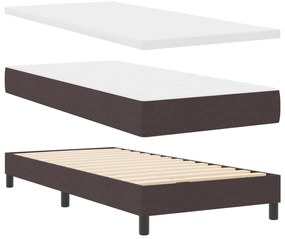 vidaXL Κρεβάτι με Στρώμα Μπεζ 90x190 εκ. Υφασμάτινο