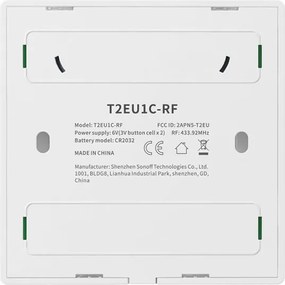 Διακόπτης τοίχου τριπλός SONOFF T2EU3C-RF Wi-Fi Smart Wall Touch Button Switch 3 Way RF Series