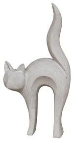 CAT STATUE DECO ΓΑΤΑ ΤΕΧΝΗΤΗ ΠΕΤΡΑ ΜΠΕΖ 31x15xH62cm - 029263