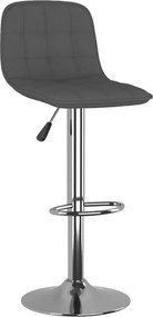 vidaXL Σκαμπό Μπαρ 2 τεμ. Σκούρο Γκρι Υφασμάτινα