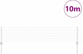 vidaXL Τεντώτο με στήριγμα Ασημί 0,4 x 10 μ Ατσάλι