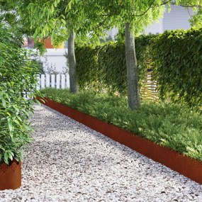 vidaXL Περιγράμματα γκαζόν 10 pcs Σκ rusty 103 x 0,05 x 22 εκ