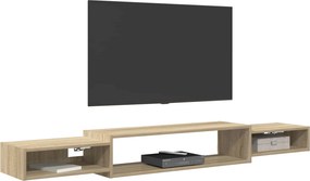 vidaXL Κρεμαστός θρανίο τηλεόρασης Επιτοίχιο Sonoma Δρυς