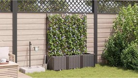 vidaXL Γλάστρα Κήπου 3 pcs Καφέ Ατσάλι