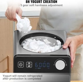 VEVOR 2 Quart Automatic Ice Cream Machine Electric Yogurt Gelato Make Black