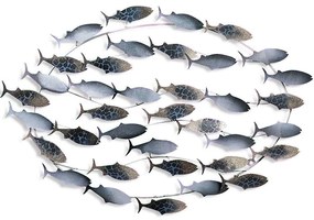 Διακοσμητικό Τοίχου Fishes 930DYU1274 94x4x58cm Multi Wallity Μέταλλο
