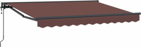 vidaXL Ηλεκτρικό Αναδιπλούμενο Σκίαστρο Καφέ 2,5 x 2 m