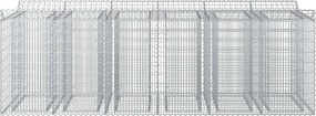 vidaXL Ανασηκωμένο κρεβάτι gabion 3 pcs Ασημί