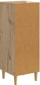 vidaXL Πλαϊνό γραφείο Artisan Δρυς 33 x 34,5 x 90 εκ