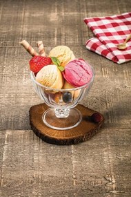 Glass Ice Cream Cup Set (2 Pieces) PB-51658 Transparent