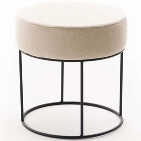 Σκαμπό Didim 825BLC5143 Φ40x40cm Cream