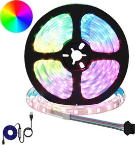 vidaXL Λωρίδα LED 2 pcs Μαύρο και Διαφανές 5100 χιλ