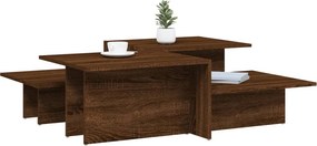 vidaXL Τραπεζάκια Σαλονιού 2 τεμ Brown Oak Επεξ. Ξύλο