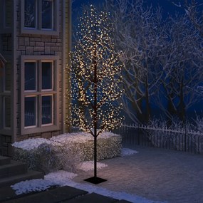 vidaXL Χριστουγεννιάτικο Δέντρο Κερασιά 1200 LED Θερμό Λευκό Φως 400εκ