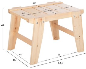 ΤΡΑΠΕΖΑΚΙ ΞΑΠΛΩΣΤΡΑΣ SKOPEL HM6114.01 ΞΥΛΟ ΠΕΥΚΟΥ ΣΕ ΦΥΣΙΚΟ 60x40x44Υεκ.