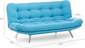 3-Seat Sofa-Bed Misa Sofabed - Turquoise Turquoise