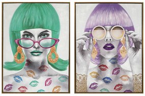 Καμβάς DKD Home Decor πολυστερίνη Καμβάς 60 x 3,5 x 80 cm