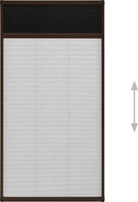 vidaXL Σήτα Παραθύρου Πλισέ Καφέ 80 x 160 εκ. από Αλουμίνιο