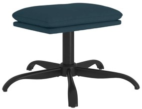 vidaXL Υποπόδιο Μπλε 60x60x36 εκ. Βελούδινο