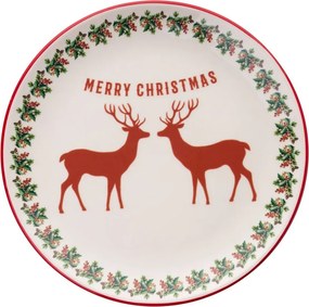 Service Plate Set (6 Pieces) Two Deers Multicolor