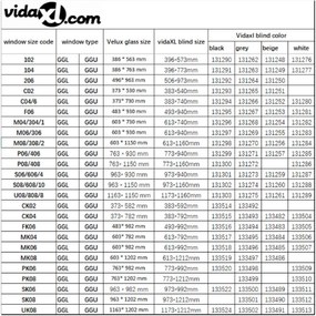 vidaXL Στόρι Ρόλερ Συσκότισης (Blackout) Λευκό CK04 GGL και GGU