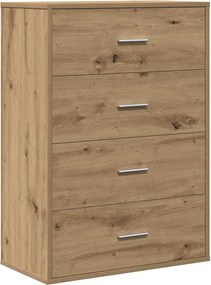 vidaXL Πλαϊνό γραφείο Artisan Oak 60 x 31 x 84 εκ. Επεξεργασμένο ξύλο