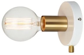 Απλίκα Φωτιστικό Τοίχου Μεταλλικό Φ12CM JOY Aca-V36382WP-Λευκό V36382WP