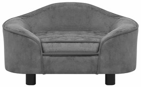 vidaXL Καναπές - Κρεβάτι Σκύλου Γκρι 67 x 47 x 36 εκ. Βελουτέ