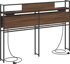 vidaXL Κεφαλάρι Αποθήκης με ράφι Καφέ δρυς 150 cm Επεξεργασμένο ξύλο