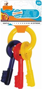 Μασητικό Οδοντοφυΐας Σκύλου Nylabone Πολύχρωμο Bacon M L Κλειδιά
