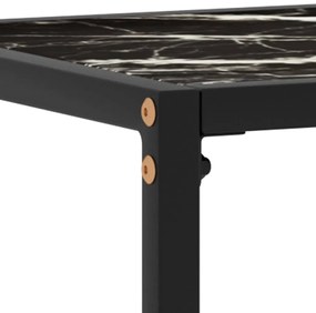 vidaXL Τραπέζι Κονσόλα Μαύρο 60 x 35 x 75 εκ. από Ψημένο Γυαλί