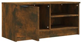vidaXL Έπιπλα Τηλεόρασης 2 τεμ. Καπνιστή Δρυς 80x35x36,5 εκ Επεξ. Ξύλο
