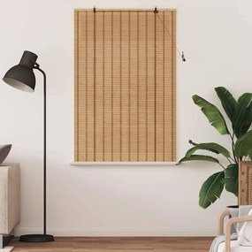 vidaXL Ρόλερ με κουρτίνες Ανοιχτό καφέ 110 x 160 cm Μπαμπού